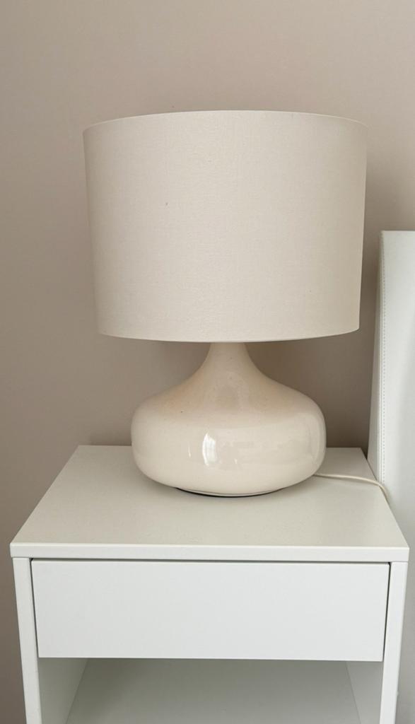 Lot de 2 lampes Zara Home céramique Écru avec abat-jour, Maison & Meubles, Lampes | Abat-jour, Enlèvement