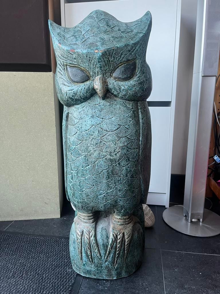 Houten uil 73cm, Ophalen, Houtsnijwerk, 50 - 100 cm, Handgemaakt