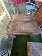 tuintafel met bijhorend tafelblad, Tuin en Terras, Ophalen, Gebruikt, Vierkant, Teakhout
