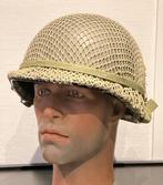 US WWII WO2 M1 swivel bail helm met net, Verzamelen, Ophalen of Verzenden