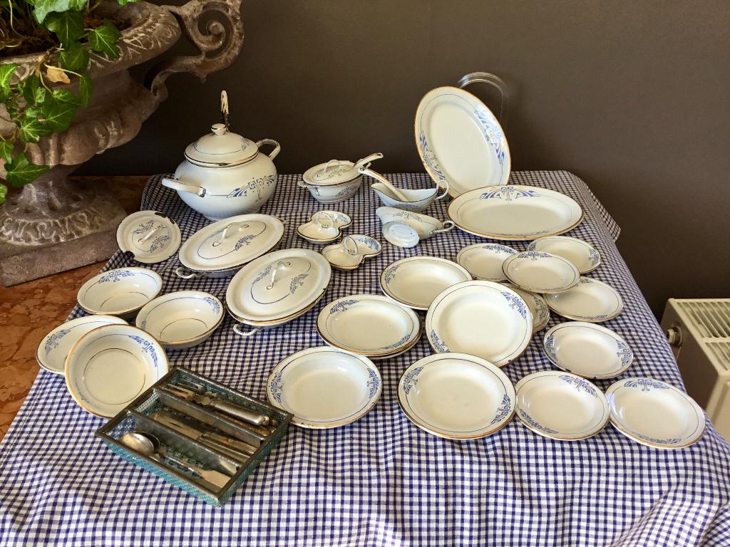 Rare ancien service dînette enfant en email 29 pièces, Collections, Jouets miniatures, Utilisé, Enlèvement ou Envoi