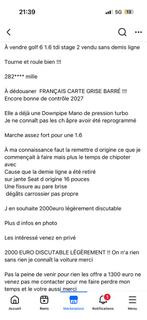 Golf 6 1.6 tdi stage 2, Autos, Volkswagen, Euro 5, Boîte manuelle, Alcantara, Noir