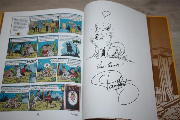 Gesigneerd , tekening , boek : dialect , Het Hondeparadies, Livres, BD, Comme neuf, Une BD, Enlèvement ou Envoi