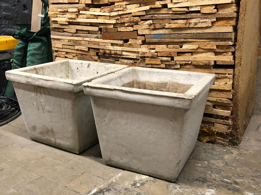 plantenpot, Tuin en Terras, Gebruikt, Vierkant, Minder dan 40 cm, Balkon