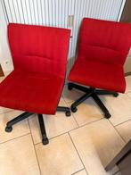 2 fauteuils de bureau rouges, Enlèvement, Comme neuf