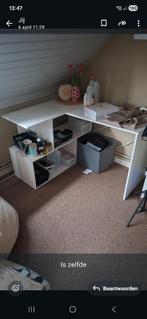 Bureau wit nieuw in doos, Huis en Inrichting, Bureaus, Ophalen, Scandinavisch, Spaanplaat of MDF, Hoekbureau