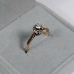 Bague solitaire en or avec diamant, Enlèvement ou Envoi, Or, Plus petit que 17, Comme neuf