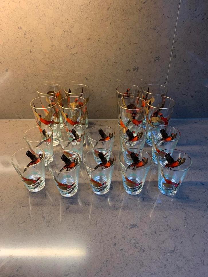 Hazel Atlas glazen (18), Verzamelen, Glas en Drinkglazen, Gebruikt, Ophalen