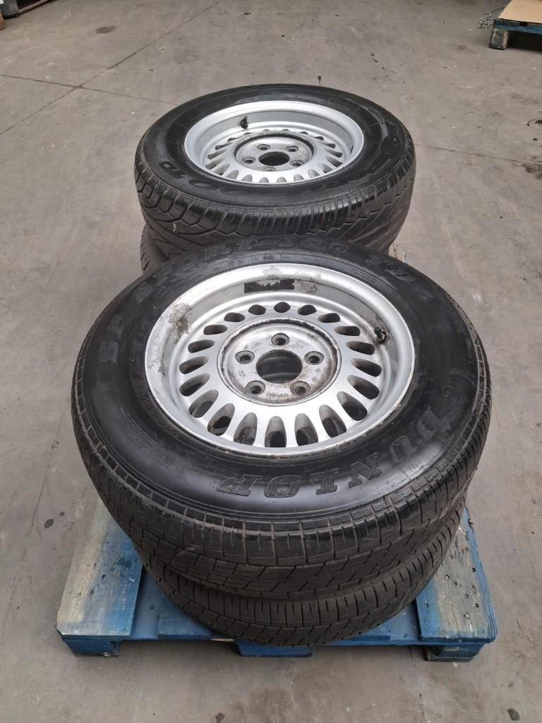 Lot de 4 jantes + pneus DUNLOP - 220/65 - 50 €, Enlèvement ou Envoi, Utilisé, Pneu(s)