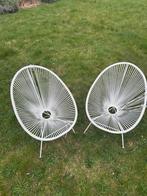 2 Acapco tuin stoelen wit – kleine herstelling, Ophalen, Gebruikt