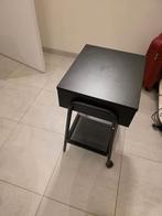 zwart metalen nachtkastje (IKEA SETSKOG), 45 à 65 cm, Enlèvement, Utilisé, 55 à 70 cm