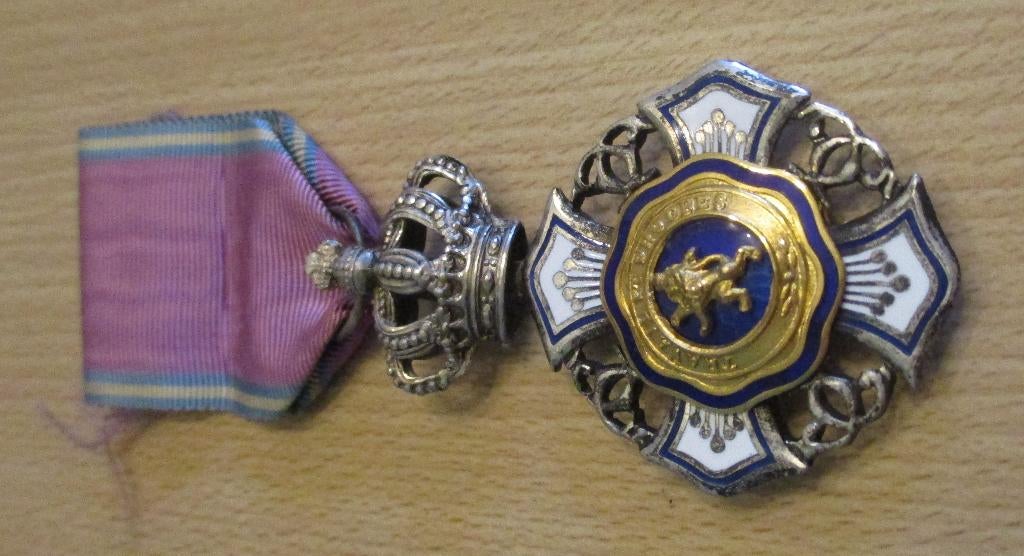 Chevalier unilingue de l' Ordre Royal du Lion, Enlèvement ou Envoi, Armée de terre, Ruban, Médaille ou Ailes