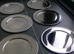 6 x Rvs onderborden met decorrand - diameter - 30 cm, Ophalen