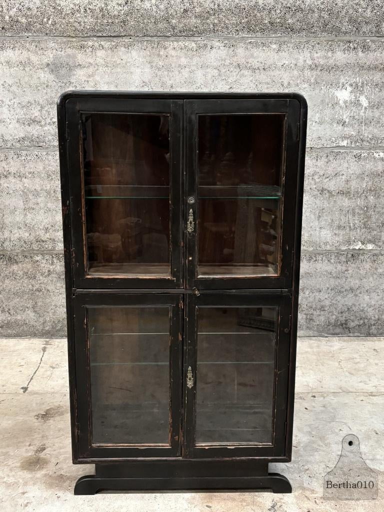 Exclusieve Art Deco vitrinekast jaren 20 30, Antiek en Kunst, Curiosa en Brocante, Ophalen