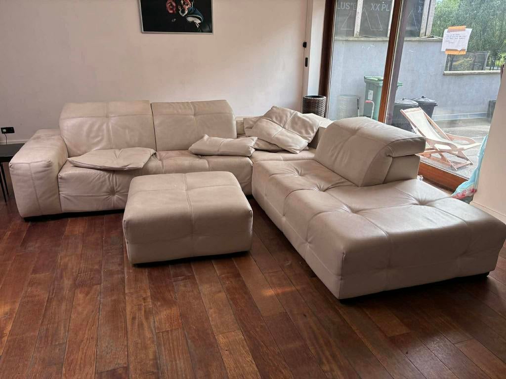 Leren zetel, Ophalen, Zo goed als nieuw