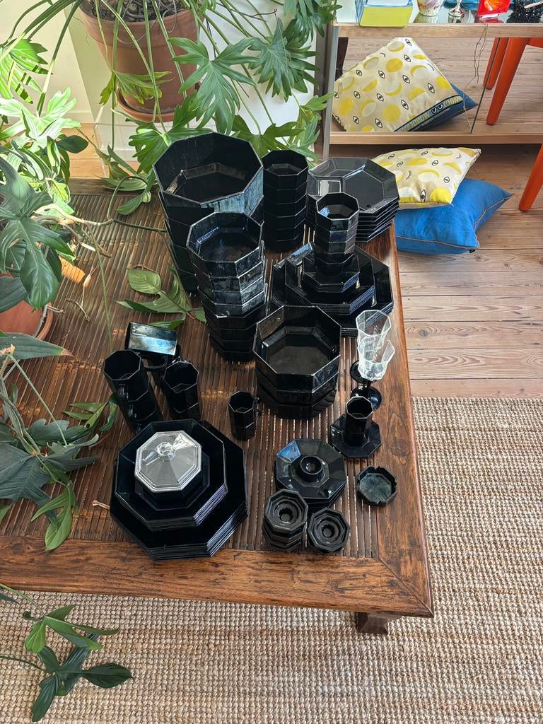 Eighties Arcopal Arcoroc France volledig servies, Ophalen, Gebruikt, Glas, Overige stijlen