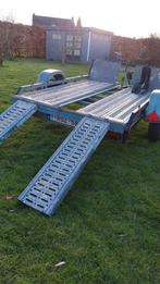 Remorque plateau quad , moto , tracteur tondeuse., Enlèvement, Utilisé
