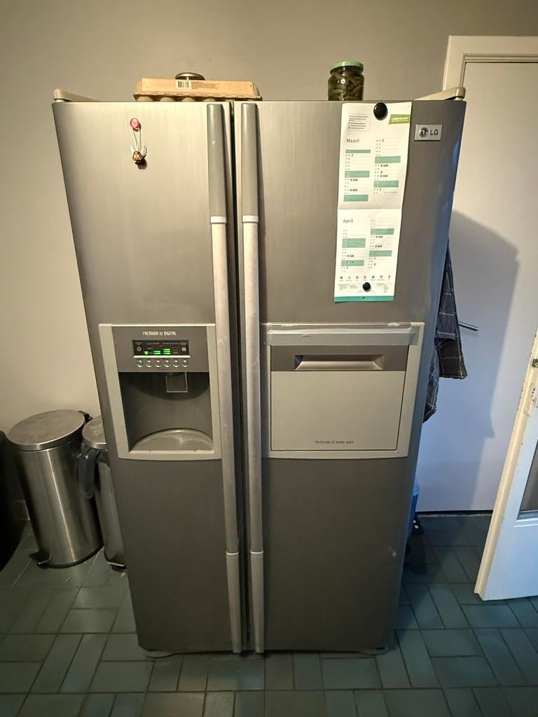 Amerikaanse koelkast met diepvries gedeelte, Ophalen, Gebruikt, Met aparte vriezer