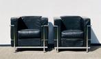 Paar van fauteuils LC2 type # Le Corbusier # Vintage, Huis en Inrichting, Ophalen of Verzenden, Gebruikt, Metaal, Design Modern Bauhaus