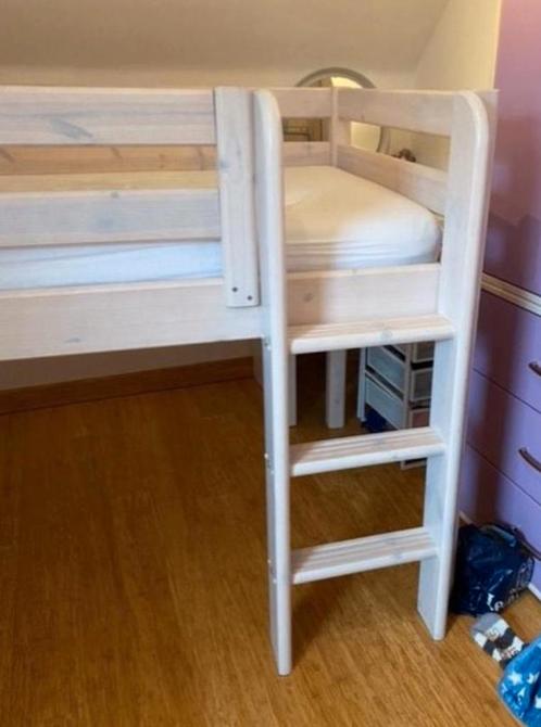 Kit rehausse FLEXA CLASSIC blanchi, Kinderen en Baby's, Kinderkamer | Stapelbedden en Hoogslapers, Zo goed als nieuw, Ophalen