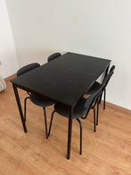 Eettafel IKEA + 4 stoelen IKEA, Huis en Inrichting, Ophalen, Zo goed als nieuw, 4 tot 6 stoelen