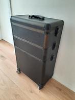 Beautykoffer zwart met benodigdheden schoonheidsspecialste, Ophalen, Zo goed als nieuw, Zwart, Hardcase