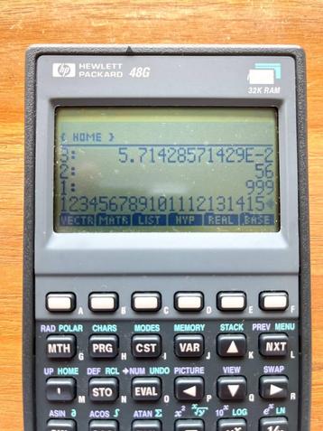HP-48G calculator beschikbaar voor biedingen