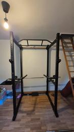 Homegym. Powerrack, bench, weightrack en bokzak, Ophalen, Zo goed als nieuw