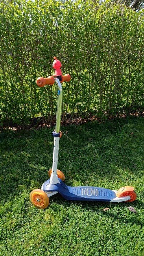 Kinderstep met 3 wielen oranje/blauw, Fietsen en Brommers, Steps, Gebruikt, Gewone step, Ophalen