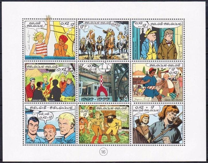 Belgie 1999 strip strips kuifje tintin Dupuis MNH, Postzegels en Munten, Postzegels | Europa | België, Postfris, Verzenden
