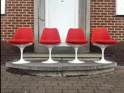 4 x Knoll Eero Saarinen Tulip Chair Vintage 1970s, Maison & Meubles, Chaises, Utilisé, Enlèvement ou Envoi