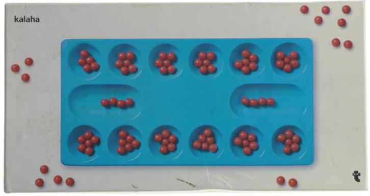 Kalaha - Mankala, Hobby en Vrije tijd, Gezelschapsspellen | Bordspellen, Zo goed als nieuw, Ophalen of Verzenden