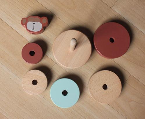 Trixie - Stapelspeelgoed Mr. Monkey 18 Cm Hout - gloednieuw, Kinderen en Baby's, Speelgoed | Houten speelgoed, Zo goed als nieuw