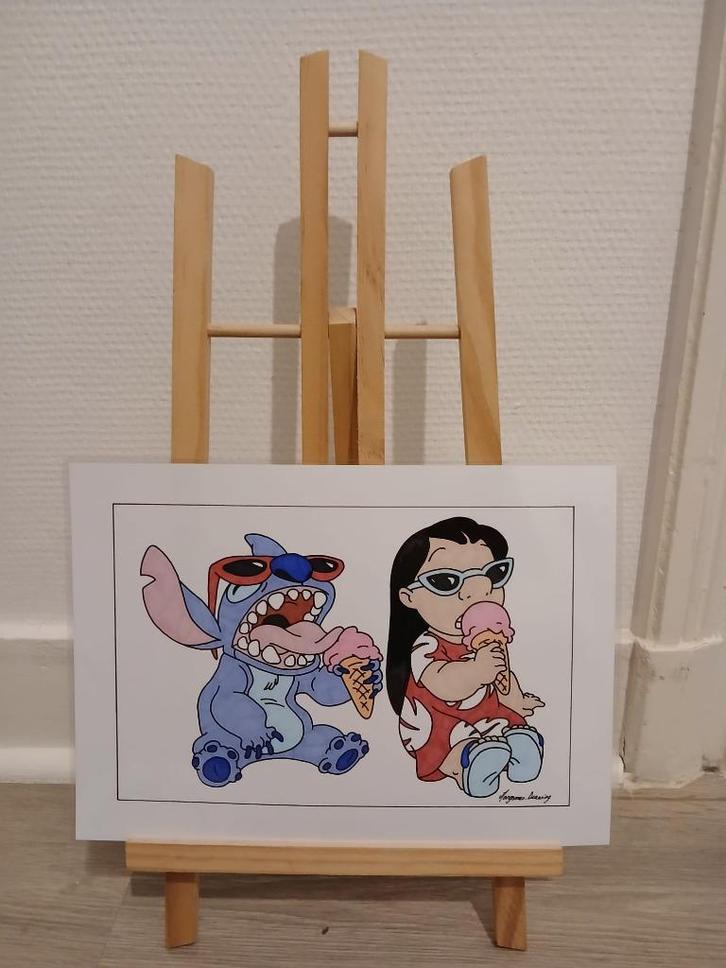 Poster met stiksels, Antiek en Kunst, Kunst | Tekeningen en Fotografie, Ophalen of Verzenden