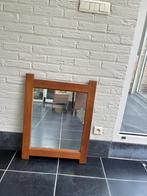 Spiegel in eiken kader, Ophalen, Zo goed als nieuw, Minder dan 100 cm, Rechthoekig