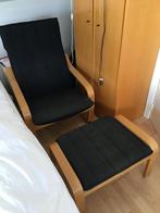 Ikea zetel en poef, Ophalen, Hout, Gebruikt, In zeer goede staat