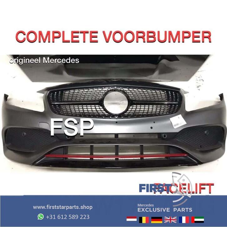W176 Facelift AMG Voorbumper COMPLEET Mercedes A Klasse 2018, Auto-onderdelen, Carrosserie, Bumper, Mercedes-Benz, Voor, Gebruikt