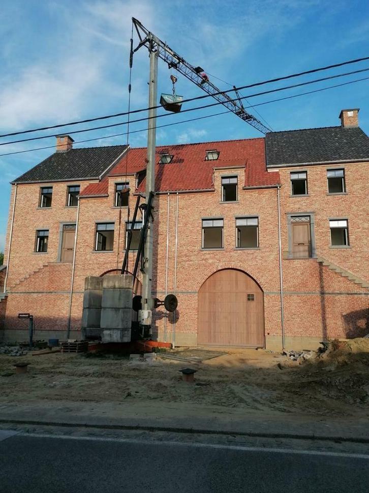 BOUWKRAAN HUUR monophase220V, 20 meter LANG, Doe-het-zelf en Bouw, Bouwliften, Gebruikt, Ophalen