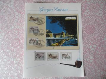 postzegel 3+ kaart---GEORGES  SIMENON--- beschikbaar voor biedingen