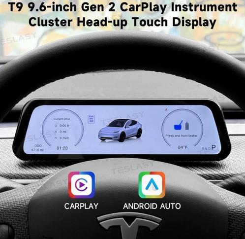 Tesla HUD 9’6” nieuw 2de scherm, Auto diversen, Carkits, Nieuw, Ophalen of Verzenden