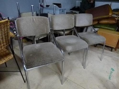 vintage Mayer keukenstoelen 70er jaren chrome set van 3, Verzamelen, Retro, Huis en Inrichting, Ophalen of Verzenden