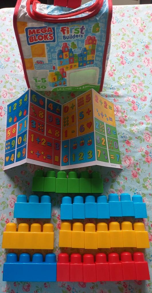 Mega Bloks met stickers, Kinderen en Baby's, Speelgoed | Bouwstenen, Zo goed als nieuw, Megabloks, Ophalen of Verzenden