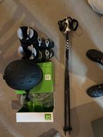 Ski stokken ski botten en helm, Ophalen, Zo goed als nieuw, Ski, Stokken