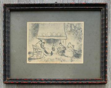Oude (jaren twintig?) Van Gogh prent in oud lijstje beschikbaar voor biedingen