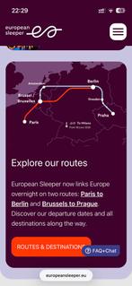 Euroean Sleeper Nighttrain Ticket Brussels-Dresden, Eén persoon, Overige soorten, Overige typen
