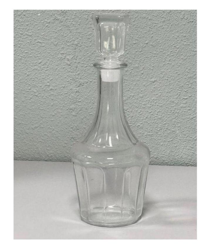 Heldere kristallen karaf met stop / dop, antiek kristal 30cm, Antiek en Kunst, Antiek | Glaswerk en Kristal, Ophalen of Verzenden