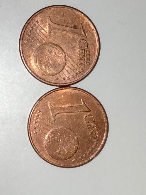 Piece 1 cent feuilles de chaînes et 2 glands daté de 2002, Postzegels en Munten, Munten | België, Overig, Ophalen
