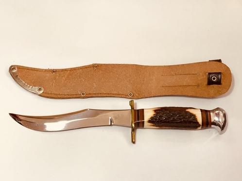Vintage Linder Siberian Skinner Stag Handle Rehwappen German, Caravans en Kamperen, Kampeergereedschap, Nieuw, Verzenden