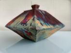 Mat ceramic art pot met deksel., Ophalen of Verzenden