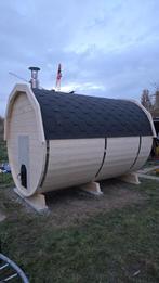 3M Barrel Sauna van licht, Scandinavisch grenenhout, Sport en Fitness, Sauna, Verzenden, Nieuw, Fins of Traditioneel, Complete sauna